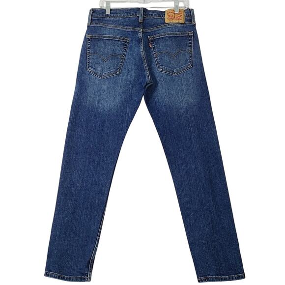 Levi's 502 Tapered Leg Dark Wash Men's Jeans Size 31X32, PRE-OWNED - Picture 1 of 11